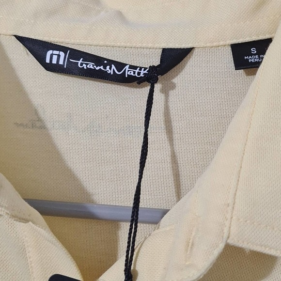 Travis Mathew Yellow Polo Shirt Size Small NWT - Picture 5 of 7